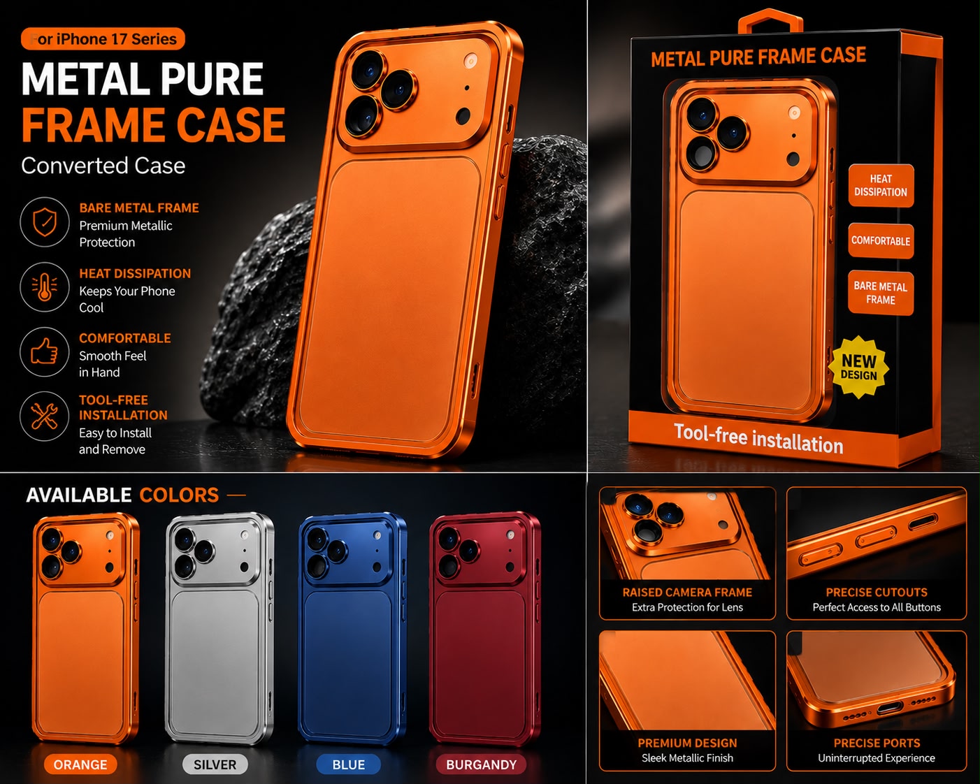 iPhone 17 Style Converter Case | Premium Shockproof Back Cover